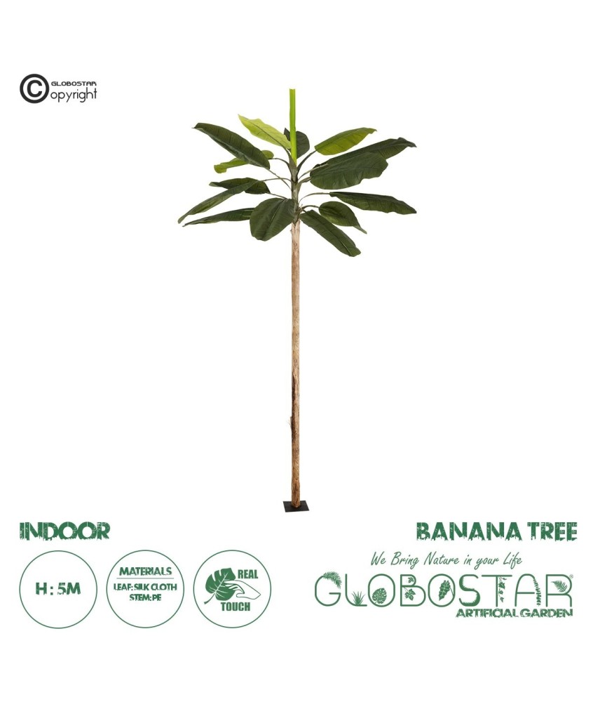 GloboStar® Artificial Garden BANANA TREE 21502 Τεχνητό Διακοσμητικό Δέντρο Μπανανιάς Υ500cm